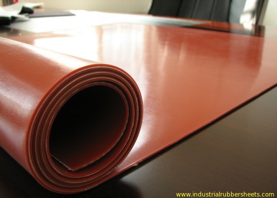 Tấm cao su silicone chống ăn mòn màu đỏ đậm có sức chịu nhiệt để lót vải 1PLY
