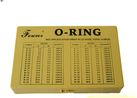Vòng đệm cao su tiêu chuẩn cao su Cao su O Ring Kit ISO3601, AS568A, DIN3771, JIS B2401